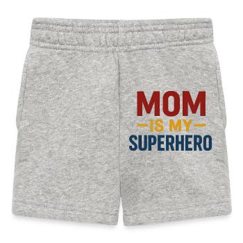 Mama-Superheldin — Fettgedruckte Typografie - Baby Shorts - Grau meliert - Vorne