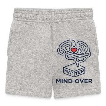 Mind Over Matter – Herz und Verstand Illustration - Baby Shorts - Grau meliert - Vorne