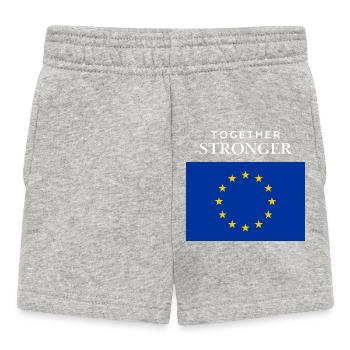 Drapeau européen plus fort ensemble - Short Bébé - gris chiné - Devant