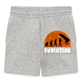 Évolution du design au coucher de soleil de pilote de deltaplane - Short Bébé - gris chiné - Devant