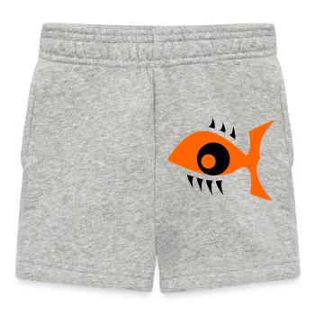 Eye Fish - Augenfisch - Baby Shorts - heather grey - Front