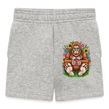 Bigfoot Cozy Garden Sip - Baby Shorts - heather grey - Front