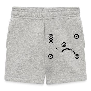 Fußball Taktik Trainer Strategie Vektor - Baby Shorts - Grau meliert - Vorne