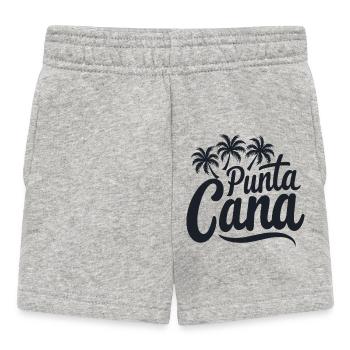 Vacances caribéennes à Punta Cana avec palmiers - Short Bébé - gris chiné - Devant
