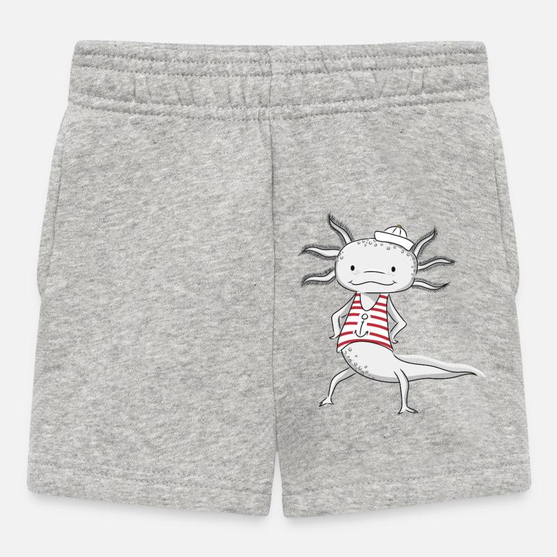 Marin Axolotl - Short Bébé - gris chiné