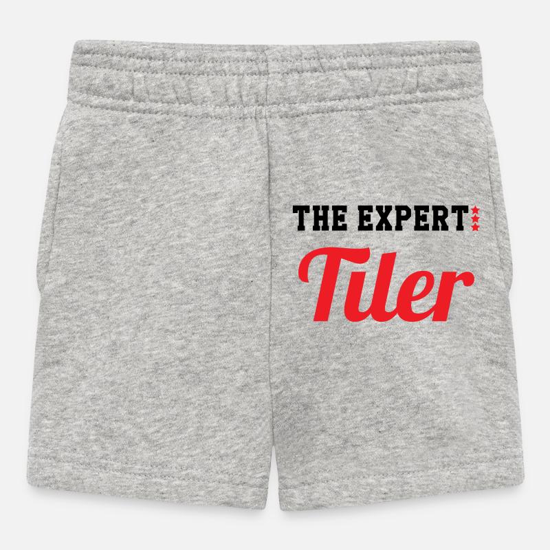 Expert tiler – pro tile laying precision - Baby Shorts - heather grey