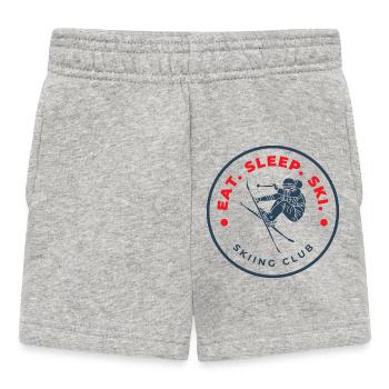 Skiclub Logo Eat Sleep Ski - Baby Shorts - Grau meliert - Vorne
