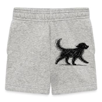 Silhouette sombre de griffon avec ailes - Short Bébé - gris chiné - Devant