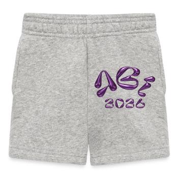 Neu 2023 Metallischer Glanz - Baby Shorts - Grau meliert - Vorne
