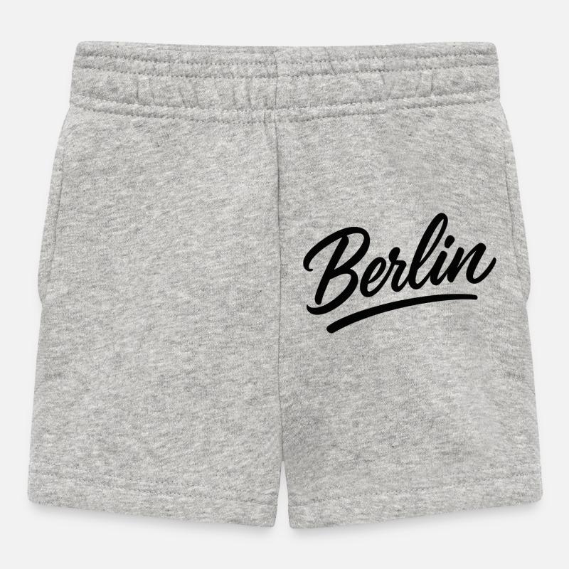 Berlin Schriftzug im Script-Stil - Baby Shorts - Grau meliert