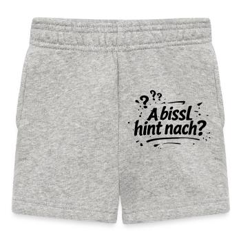A bissel hint nach - Baby Shorts - Grau meliert - Vorne