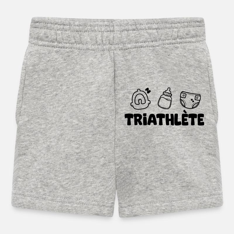 bébé triathlète - Short Bébé - gris chiné