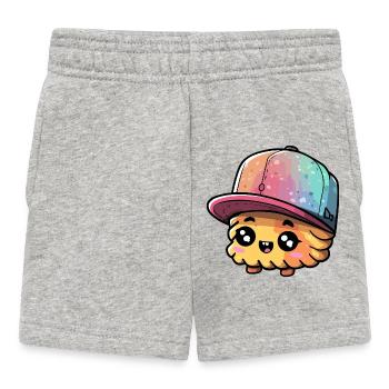 Buntes Kawaii Sushi Cap - Baby Shorts - Grau meliert - Vorne