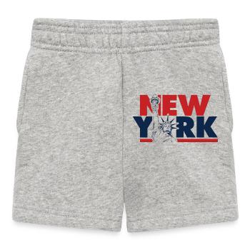 New York Freedom Graphic - Baby Shorts - heather grey - Front