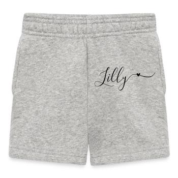 Lilly Name Vorname Dekorativ - Baby Shorts - Grau meliert - Vorne