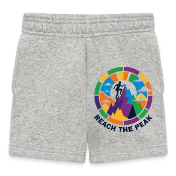 Colorful Summit Storm Mountaineer Climber Summit - Baby Shorts - heather grey - Front