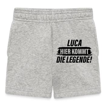 Luca – Voici la Légende - Short Bébé - gris chiné - Devant
