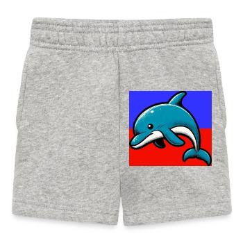 dolphin - Baby Shorts - heather grey - Front