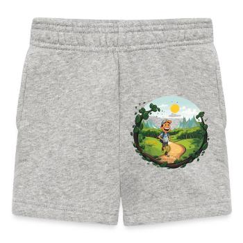 Randonneurs sur le sentier forestier - Short Bébé - gris chiné - Devant