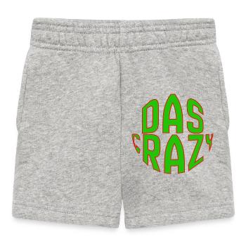 The Crazy Green Comic Font Design - Baby Shorts - heather grey - Front