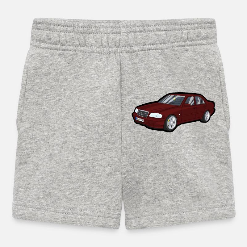 Look de voiture de rue de dessins animés rouges - Short Bébé - gris chiné