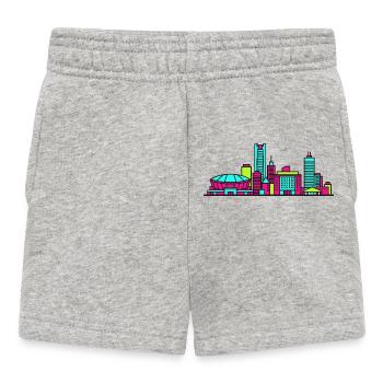 Saitama City Skyline Super Arena Linienkunst - Baby Shorts - Grau meliert - Vorne