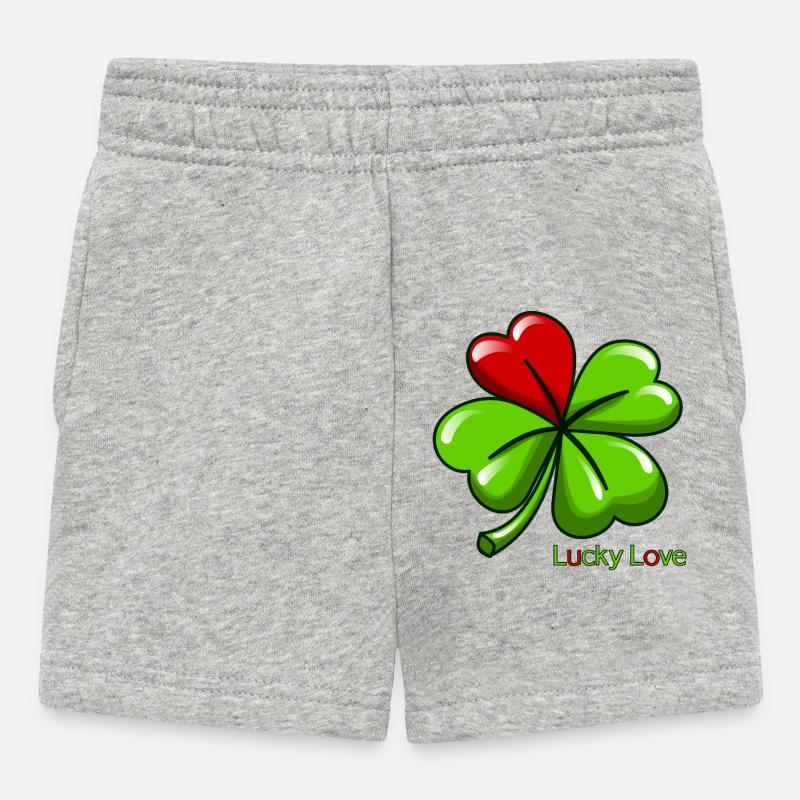 Trèfle de l’Amour Chanceux - Short Bébé - gris chiné