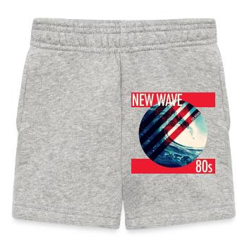 Surf néon New Wave des années 80 - Short Bébé - gris chiné - Devant