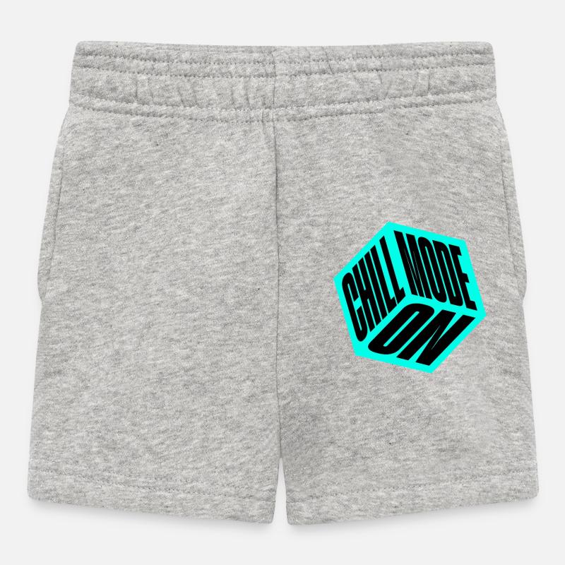 chill mode on - Baby Shorts - heather grey