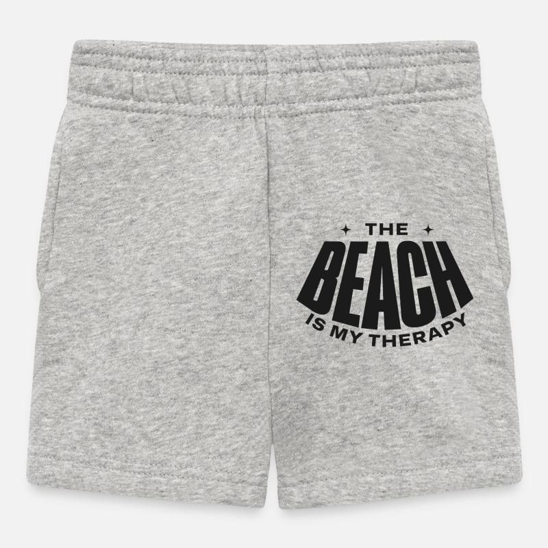 LA PLAGE, C’EST UNE THÉRAPIE - Short Bébé - gris chiné