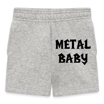 Baby Metal Metal Baby-Musik Metal Baby Rock - Baby Shorts - Grau meliert - Vorne