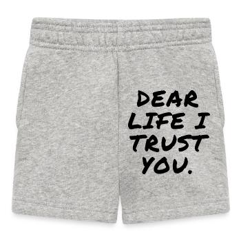 Dear Life I Trust You - Baby Shorts - heather grey - Front