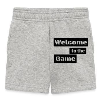 WELCOME TO THE GAME - Baby Shorts - Grau meliert - Vorne