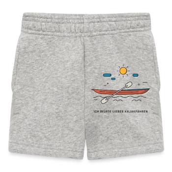 Ich Würde Lieber Kajakfahren - Baby Shorts - Grau meliert - Vorne