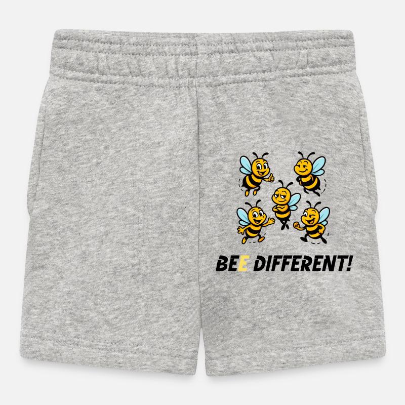 BEE DIFFERENT! - Baby Shorts - Grau meliert