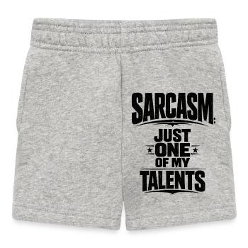 Sarkasmus ist nur eines meiner vielen Talente. - Baby Shorts - Grau meliert - Vorne