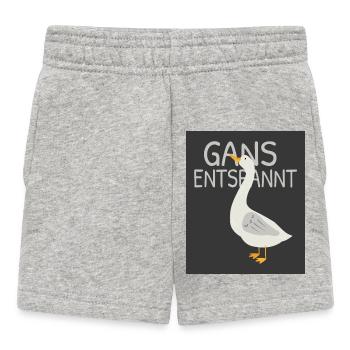 Goose Relaxed – Humorous Relax Design - Baby Shorts - heather grey - Front