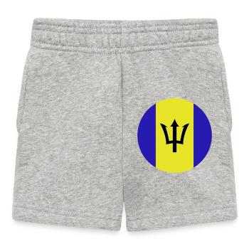 Runde Barbados-Flagge - Baby Shorts - Grau meliert - Vorne