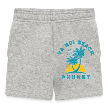 Coucher de soleil de palmier de Phuket Beach - Short Bébé - gris chiné - Devant