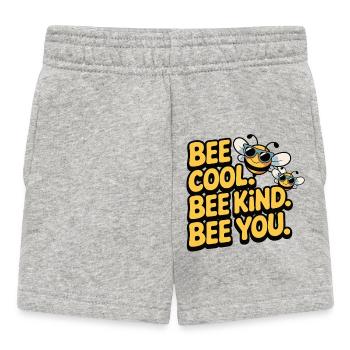 Bee Cool Bee Kind Bee You Design - Baby Shorts - Grau meliert - Vorne