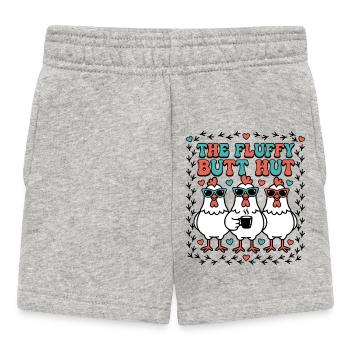 Hütte der flauschigen Hintern - Baby Shorts - Grau meliert - Vorne