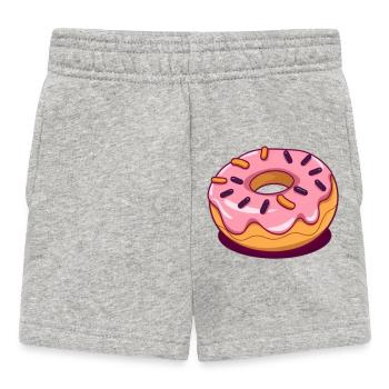 Donut baking - Baby Shorts - heather grey - Front