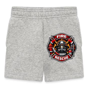 Insigne de secours des pompiers - Short Bébé - gris chiné - Devant