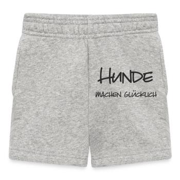 Hunde machen glücklich – Schriftzug für Hundefans - Baby Shorts - Grau meliert - Vorne