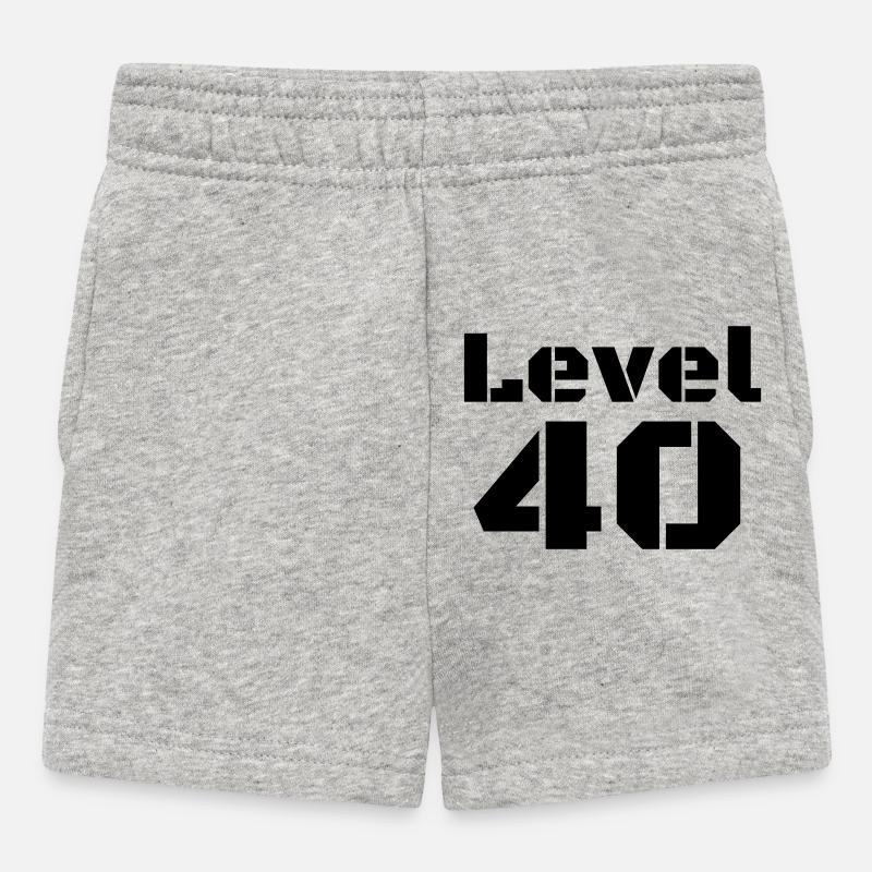 Level 40 - Baby Shorts - heather grey