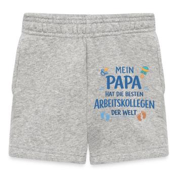 Mein Papa Hat Beste Kollegen Baby Geschenk  - Baby Shorts - Grau meliert - Vorne
