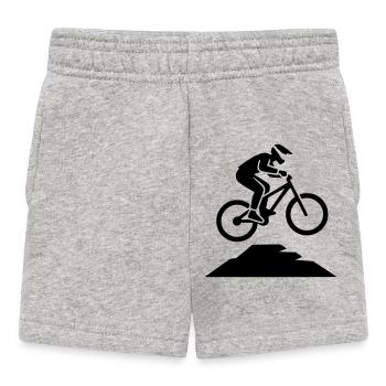 MTB Jump Biker Silhouette - Baby Shorts - heather grey - Front