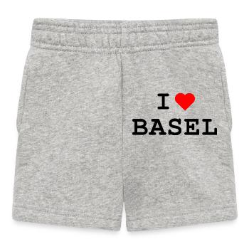 I love Basel - Ich liebe Basel - Baby Shorts - heather grey - Front