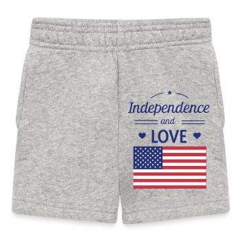 Indépendance et Amour États-Unis - Short Bébé - gris chiné - Devant