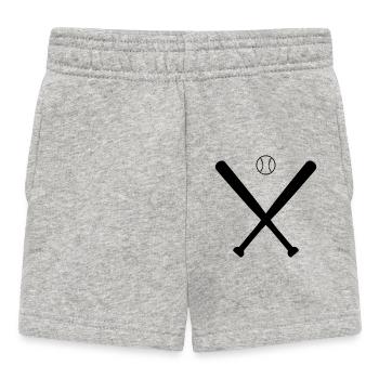 Baseballschläger - Baby Shorts - Grau meliert - Vorne